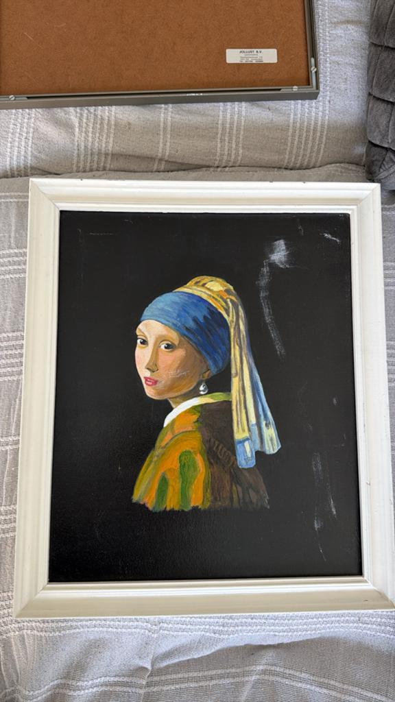 Schilderij 'Meisje met de parel' - lichte beschadiging, Ophalen of Verzenden