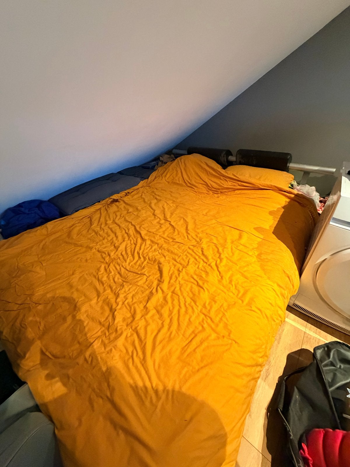 Tweepersoonsbed met matras, Ophalen, Overige materialen, Gebruikt, Tweepersoons