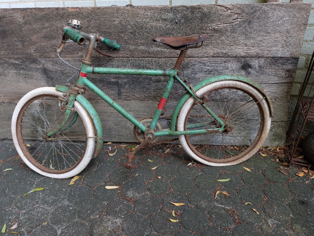 Origineel vintage kinderfietsje jaren 50/60 - mooi patina, Antiek en Kunst, Ophalen of Verzenden