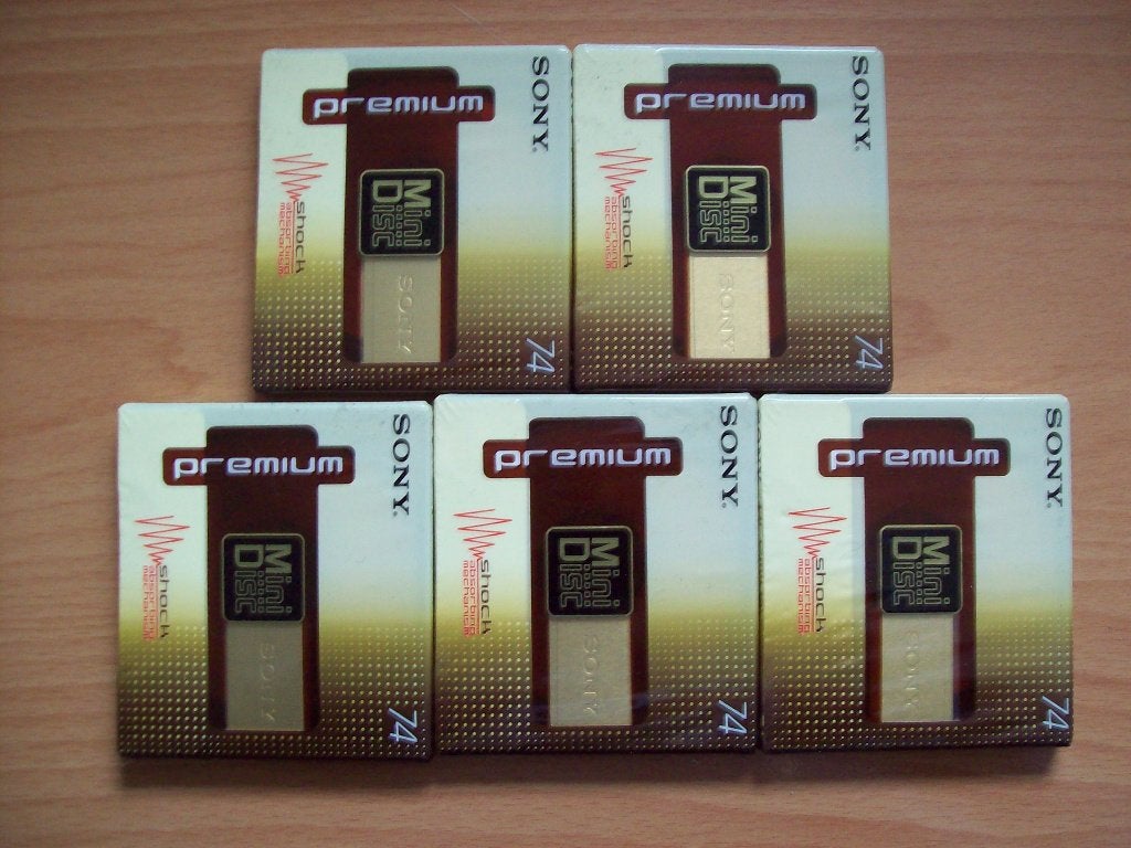 5x Sony Premium MiniDisc 74 (Nieuw in folie!) 1709, Ophalen of Verzenden, Overige typen