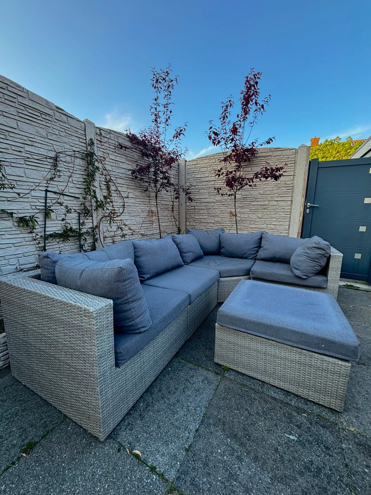 Sediamo Wicker Loungeset met Hoekbank en Fauteuil, Tuin en Terras, Tuinsets en Loungesets, Ophalen, Gebruikt, Meer dan 8 zitplaatsen