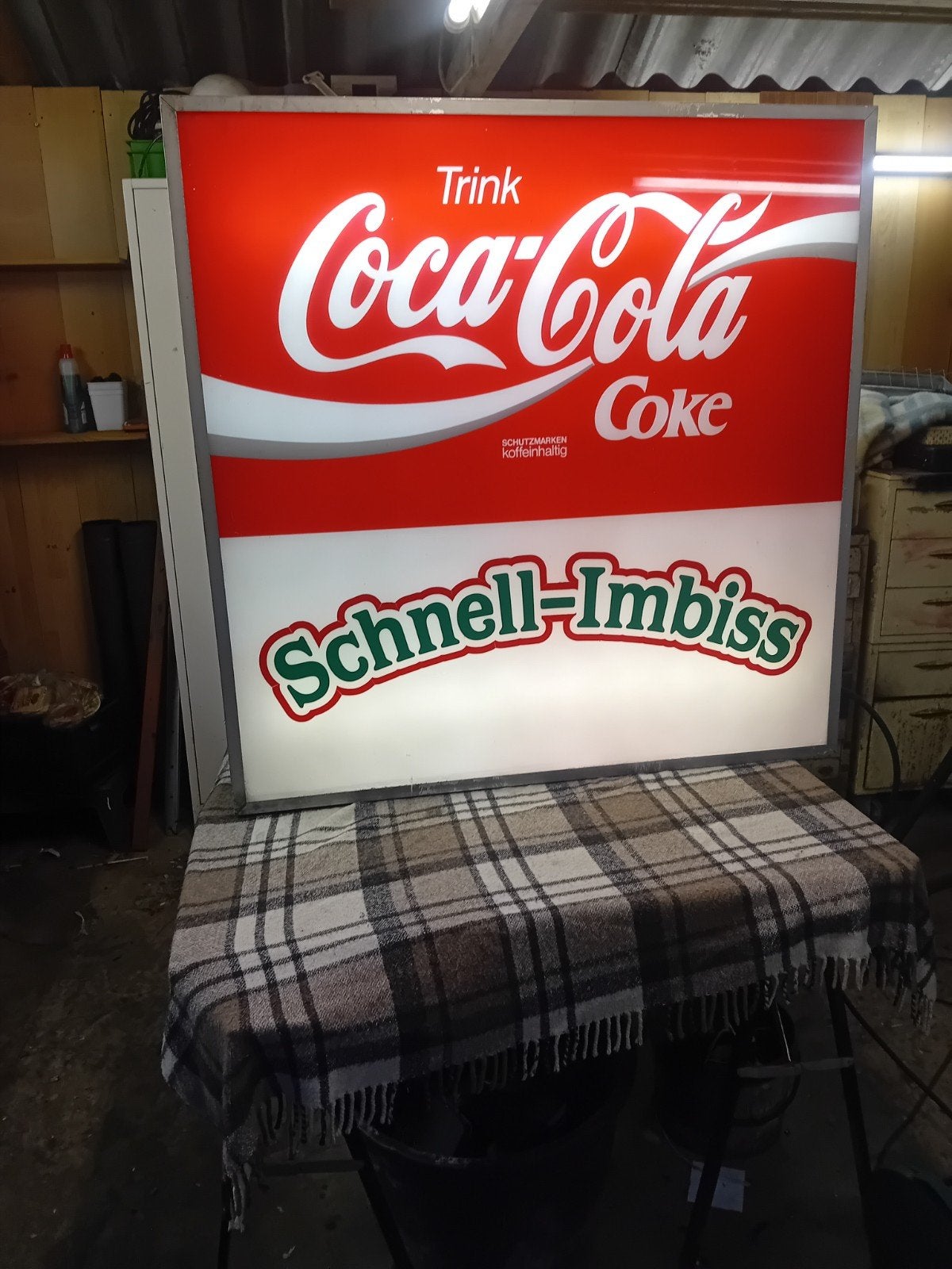 mooie zeer grote Coca-Cola lichtbak., Ophalen, Zo goed als nieuw, Lichtbak of (neon) lamp