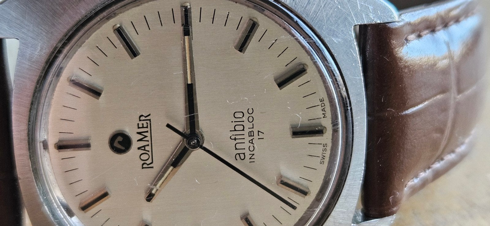 Roamer Anfibio  Polshorloge - Vintage opwinder mechanisch, Ophalen of Verzenden, Staal, Overige merken, 1960 of later