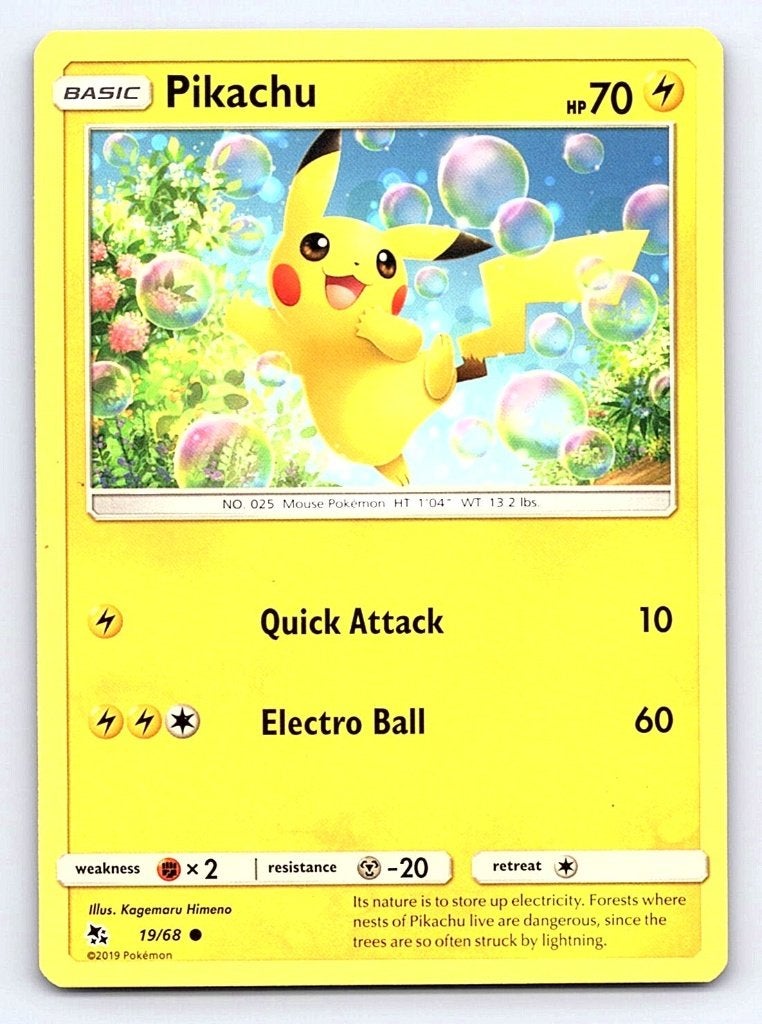 Pikachu HIF 19 non-holo 6x beschikbaar, Ophalen of Verzenden, Zo goed als nieuw, Losse kaart, Foil