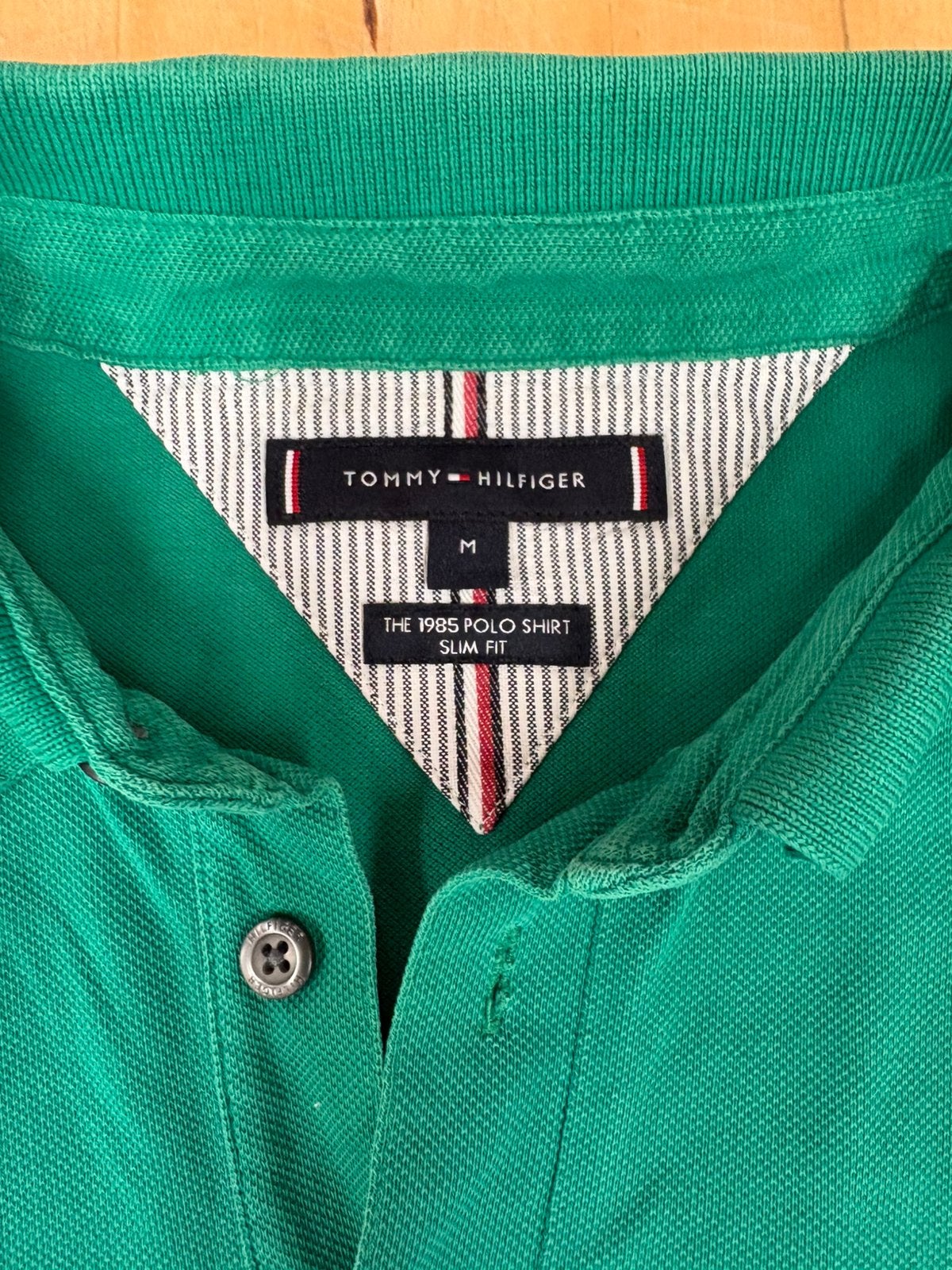 Tommy Hilfiger polo maat M, Kleding | Heren, Ophalen of Verzenden, Zo goed als nieuw, Maat 48/50 (M), Groen
