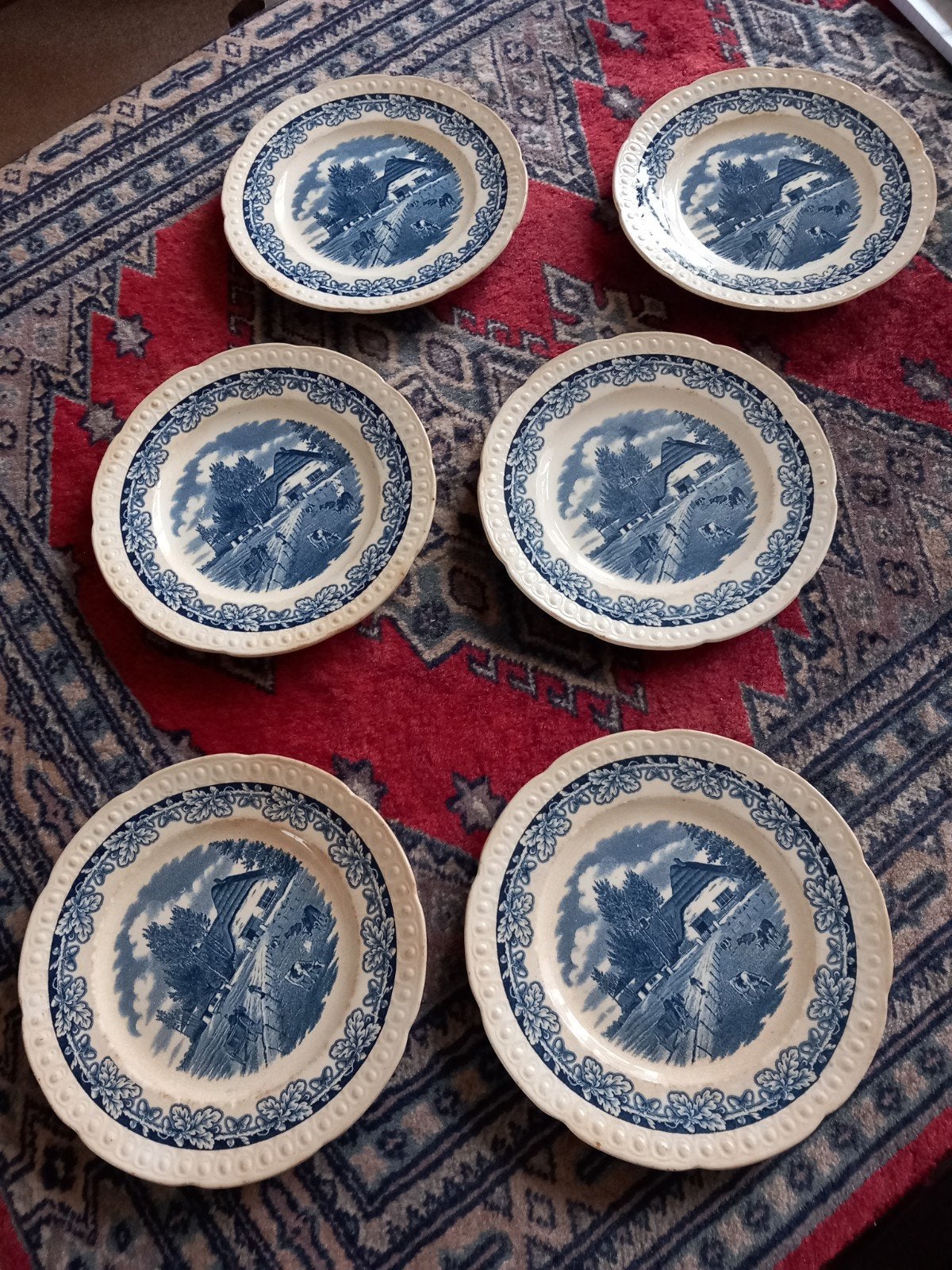 6 oude boerenhoeve bordjes, Ophalen