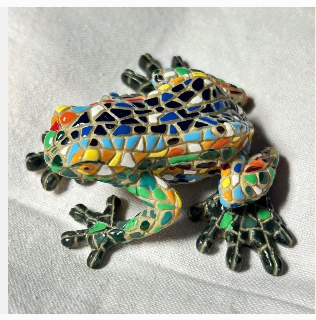 Prachtig kikker “Gaudi style” 6,5 cm lang, Antiek en Kunst, Ophalen of Verzenden