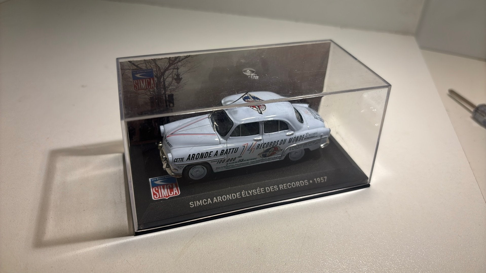 Simca aronde elysee des records 1957 altaya 1.43, Overige merken, Auto, Ophalen of Verzenden, A