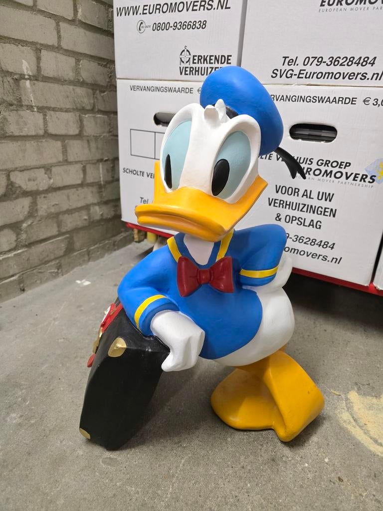 Groot Vintage Donald Duck beeld, Ophalen, Donald Duck, Gebruikt, Beeldje of Figuurtje