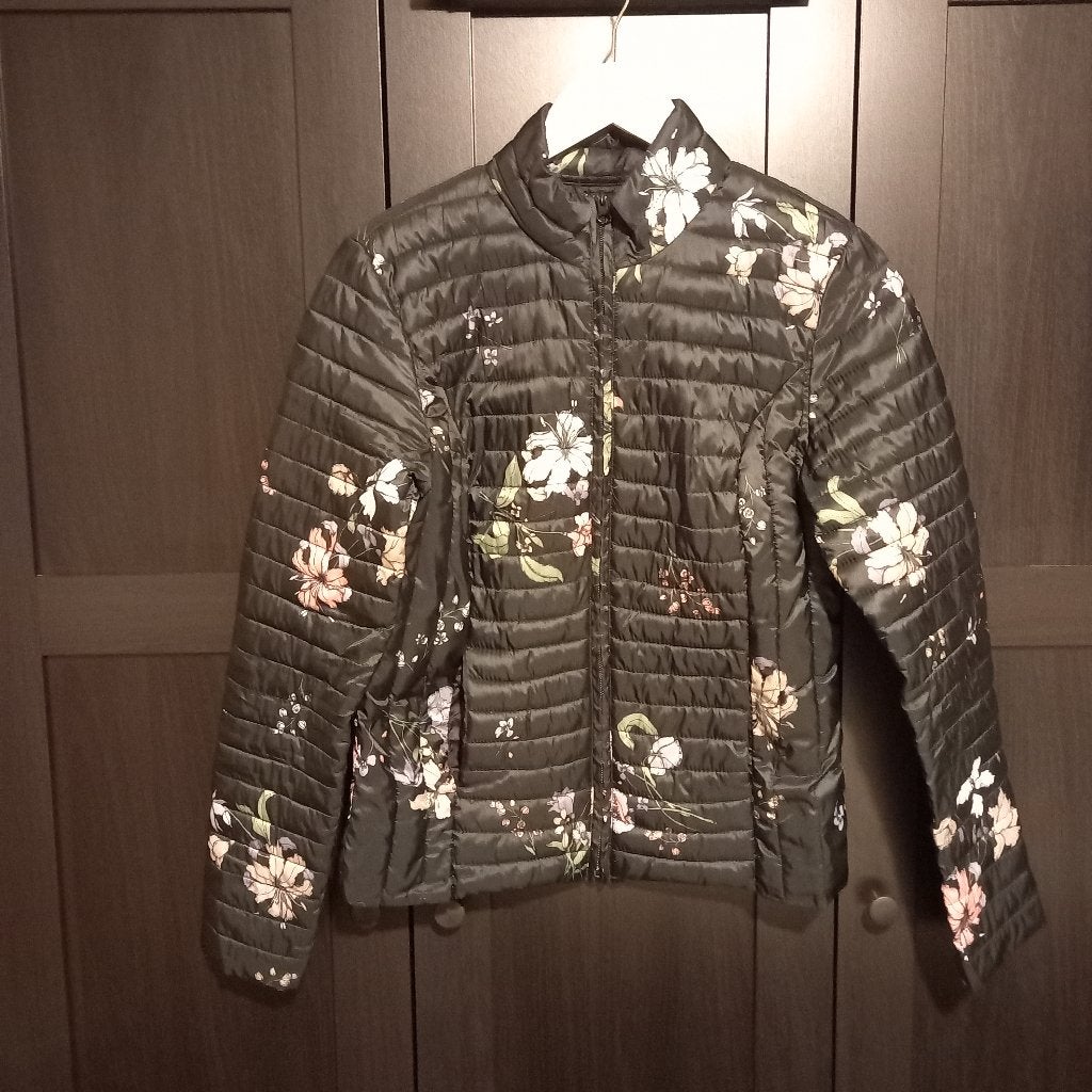 Jacqueline de Yong Tussenjas met bloemen - Maat M, Maat 38/40 (M), Overige kleuren, Ophalen of Verzenden, Zo goed als nieuw