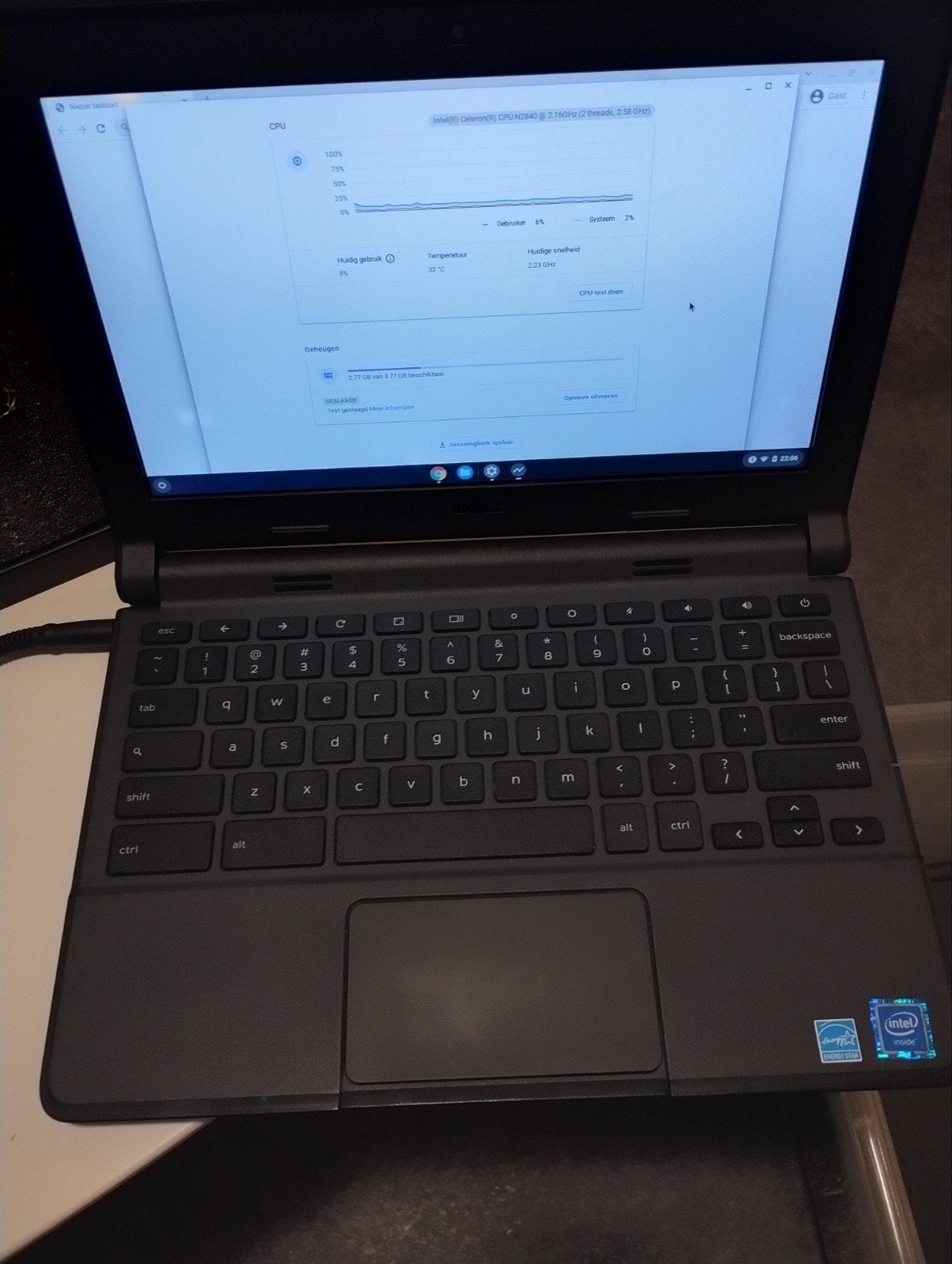 Dell Chromebook 11 - Compacte en snelle laptop, Qwerty, Ophalen of Verzenden, Dell, 32 GB of minder