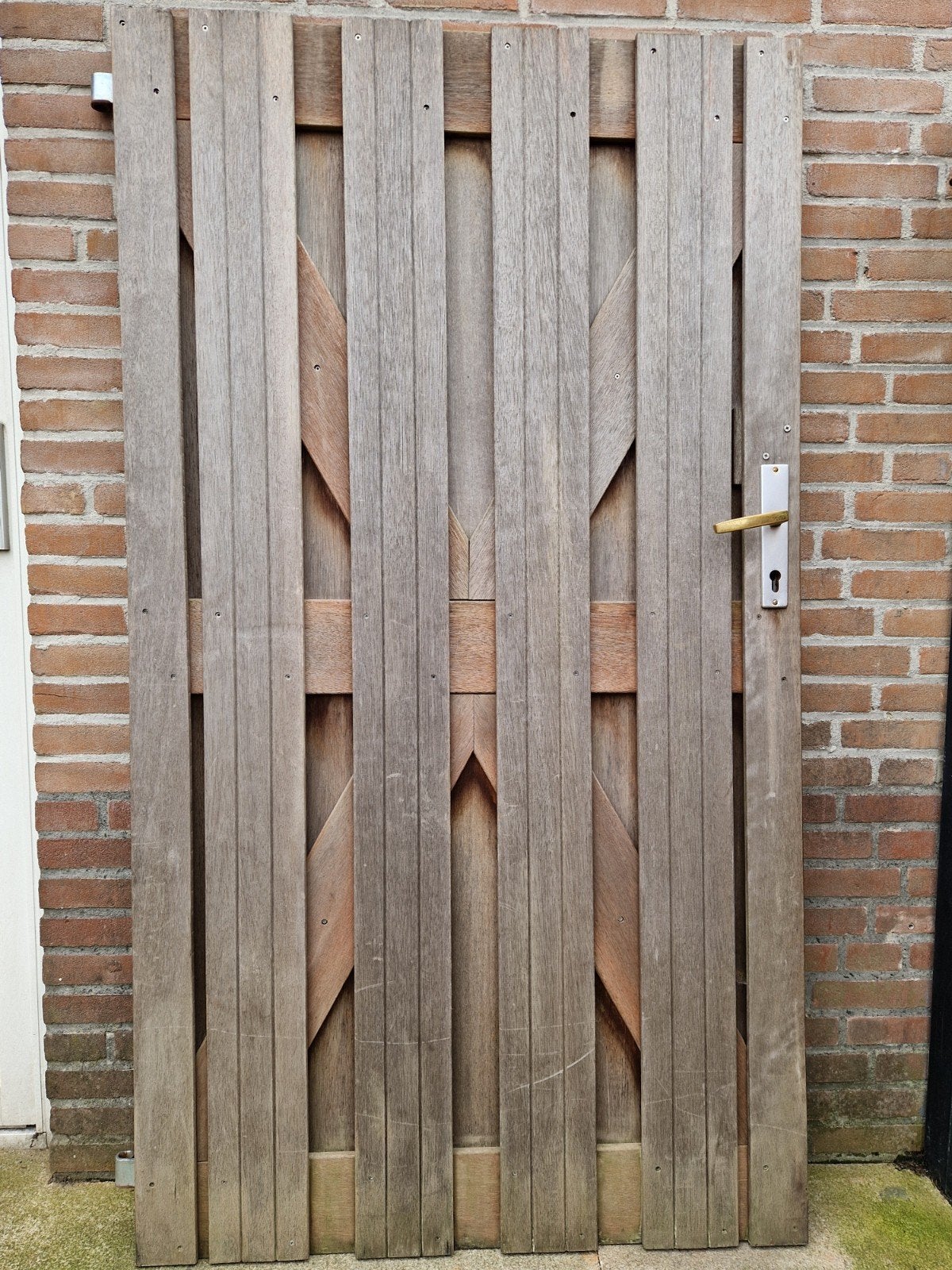Hardhouten schutting deur/ -poort 100x180cm, Tuin en Terras, Schuttingen, Gebruikt, Hout, 1 tot 2 meter, Minder dan 3 meter, Ophalen
