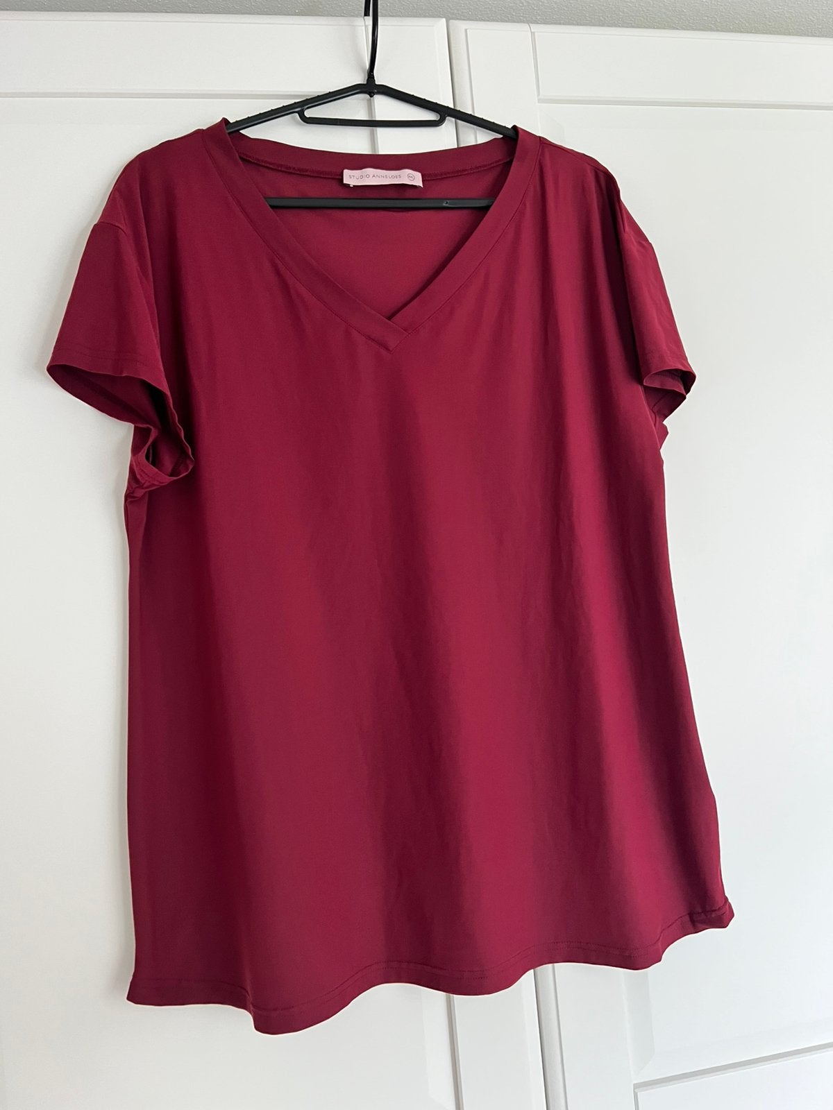 Studio anneloes roller shirt XXL bordeaux rood, Maat 46/48 (XL) of groter, Ophalen of Verzenden, Zo goed als nieuw, Korte mouw