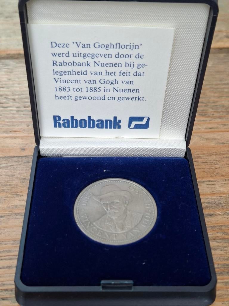 Vincent van Gogh florijn met certificaat., Postzegels en Munten, Munten | Nederland, Ophalen of Verzenden, Koningin Beatrix, Overige waardes