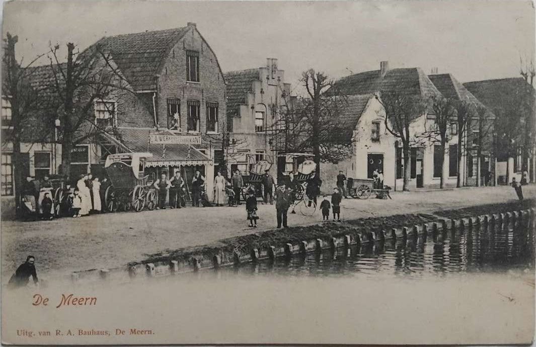 De Meern (Utrecht)-1905-Dorpsgezicht met veel mensen, Verzamelen, Ansichtkaarten | Nederland, Ophalen of Verzenden, Voor 1920