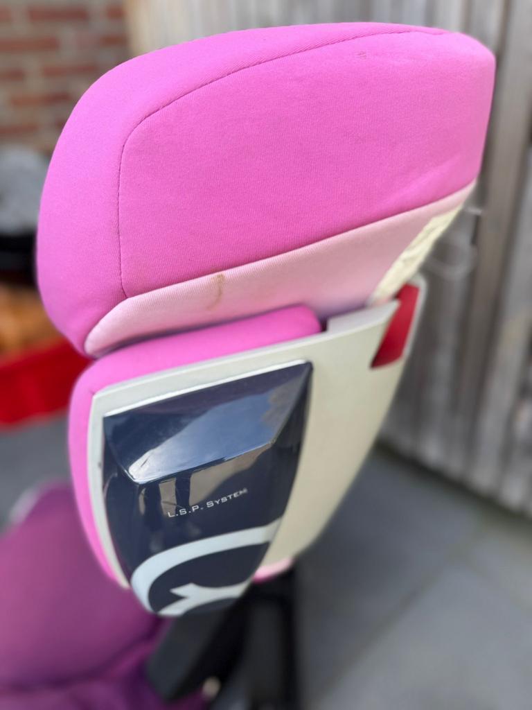 2 Roze/paarse autostoelen van merk cybex (ook los te koop), Kinderen en Baby's, Autostoeltjes, Overige merken, 15 t/m 36 kg, Verstelbare rugleuning