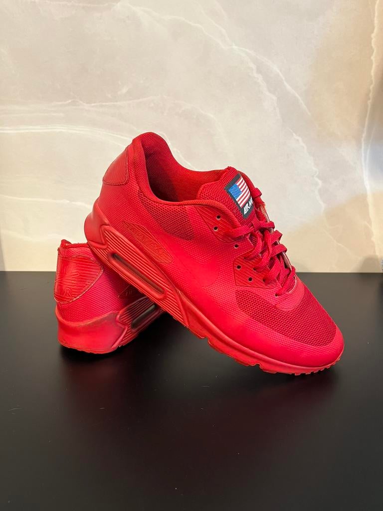 Nike Air Max 90 Hyperfuse Independence Day Red maat 43/9.5, Overige kleuren, Ophalen of Verzenden, Sneakers of Gympen, Gedragen