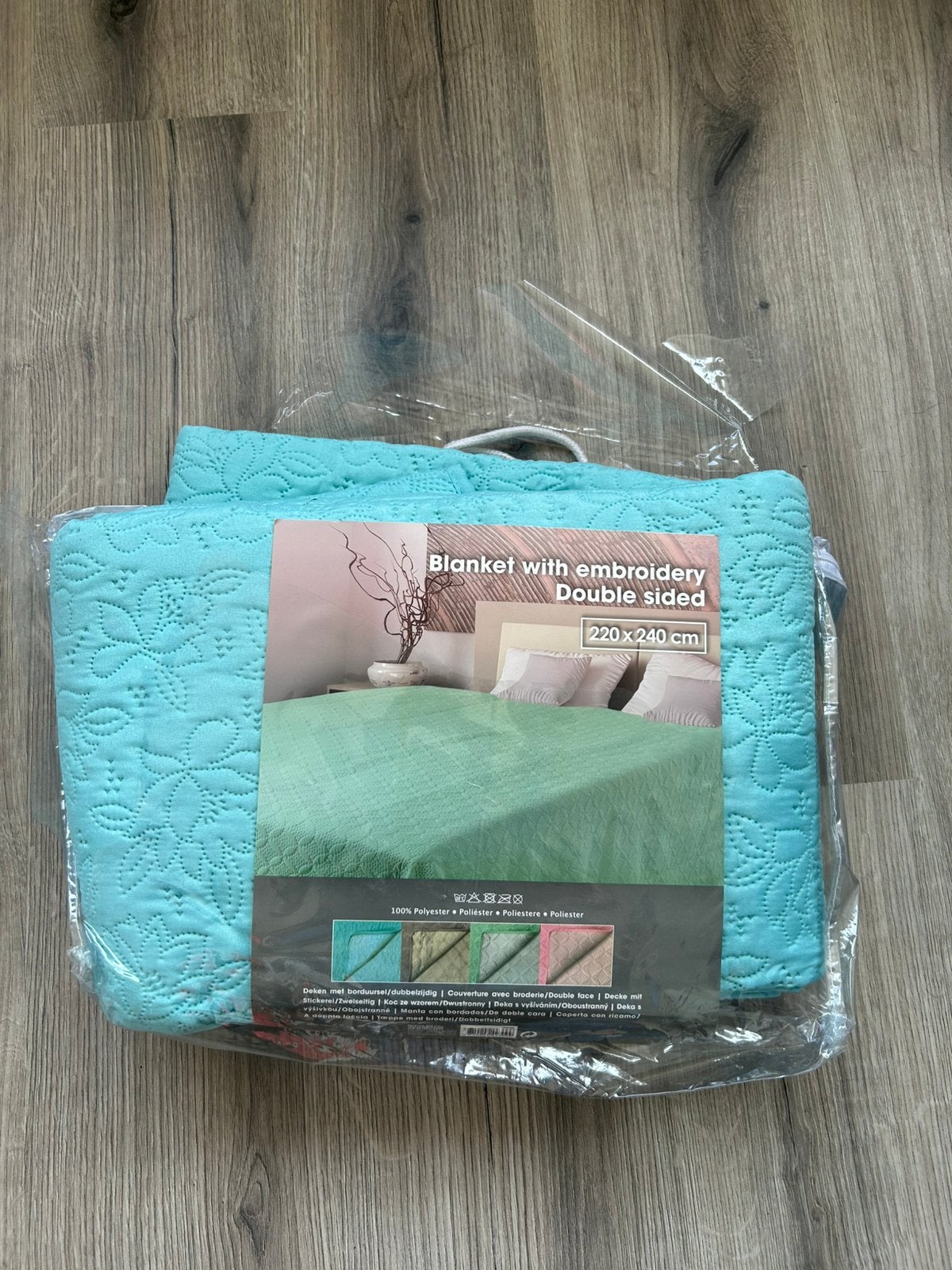 Sprei Blauw 220x 240 cm, Nieuw, Ophalen of Verzenden, Polyester, Sprei