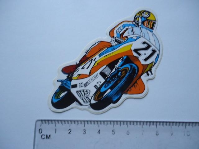 sticker oud Motorrace retro strip motor motorsport race --, Verzenden, Zo goed als nieuw, Bedrijf of Vereniging