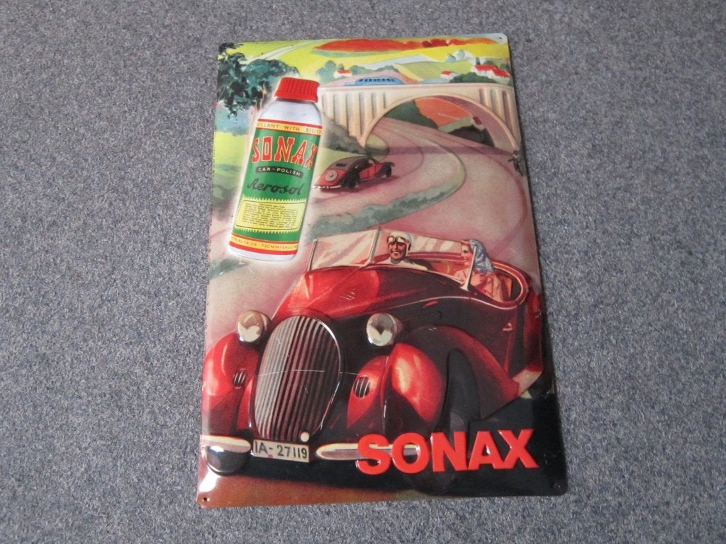 SONAX BLIKKEN RECLAMEBORDEN, Ophalen, Gebruikt, Reclamebord