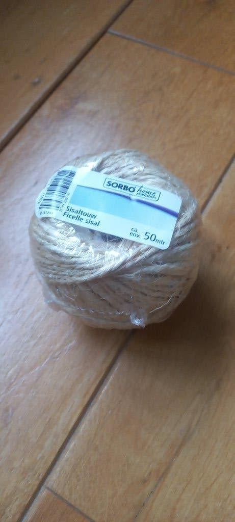 Sorbo Grof touw sisal 50 mtr - nieuw, Ophalen of Verzenden, Nieuw, Natuurlijk materiaal, Knutselwerk