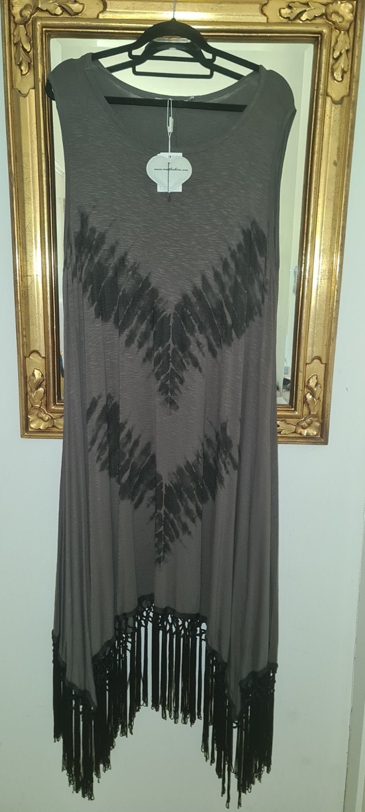 nieuwe lange jurk Mat Fashion Plussize L 50 52 zwart khaki, Kleding | Dames, Grote Maten, Nieuw, Ophalen of Verzenden, Mat Fashion