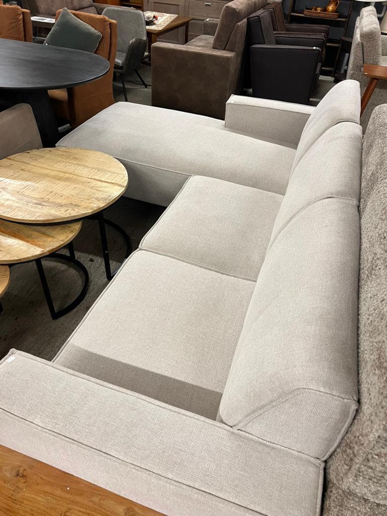 Beige hoekbank 85/245/44cm, Ophalen, ., 75 tot 100 cm, .