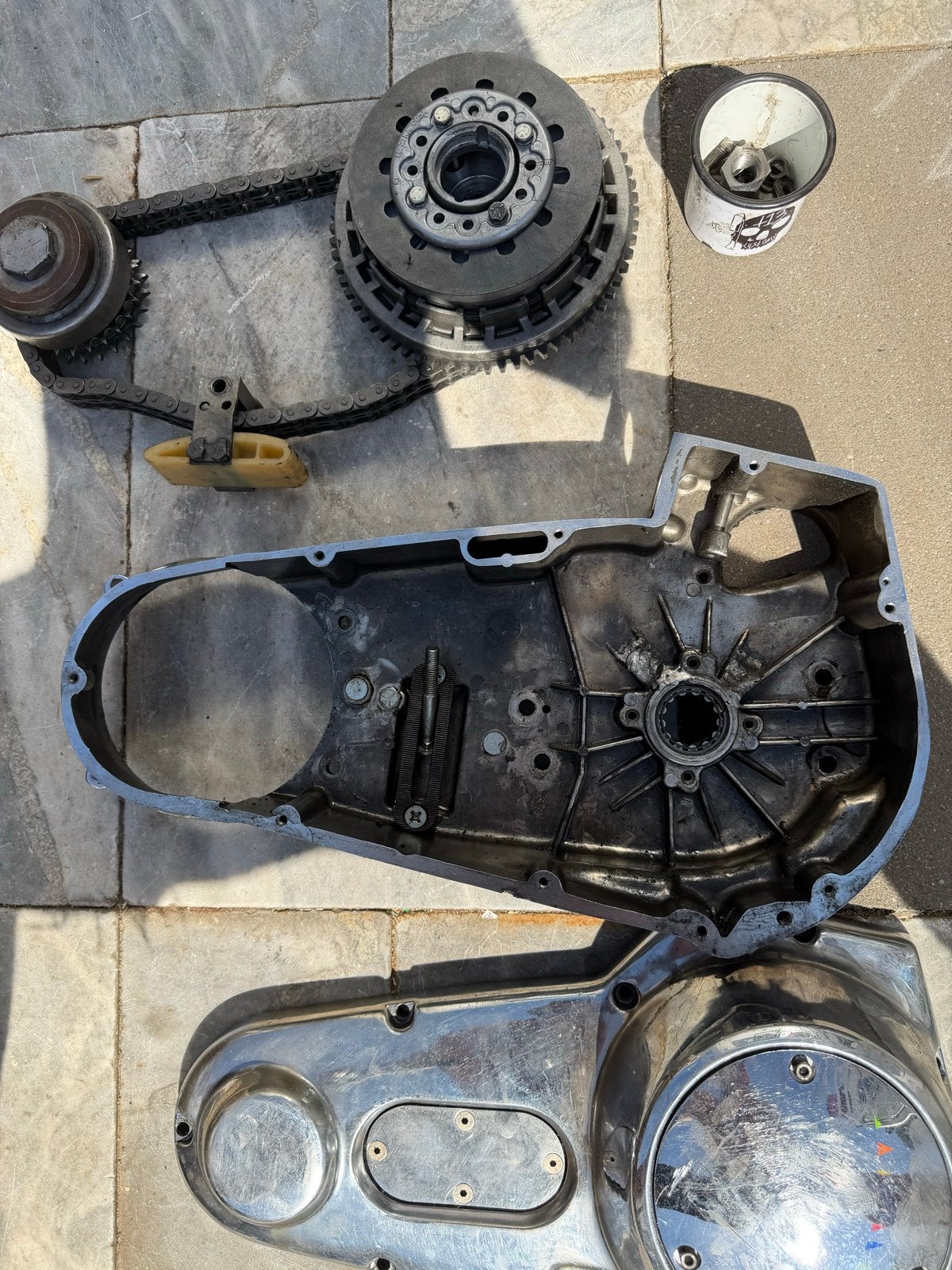 Primaire set 1984 Harley Davidson Shovelhead FXEF, Motoren, Ophalen, Gebruikt