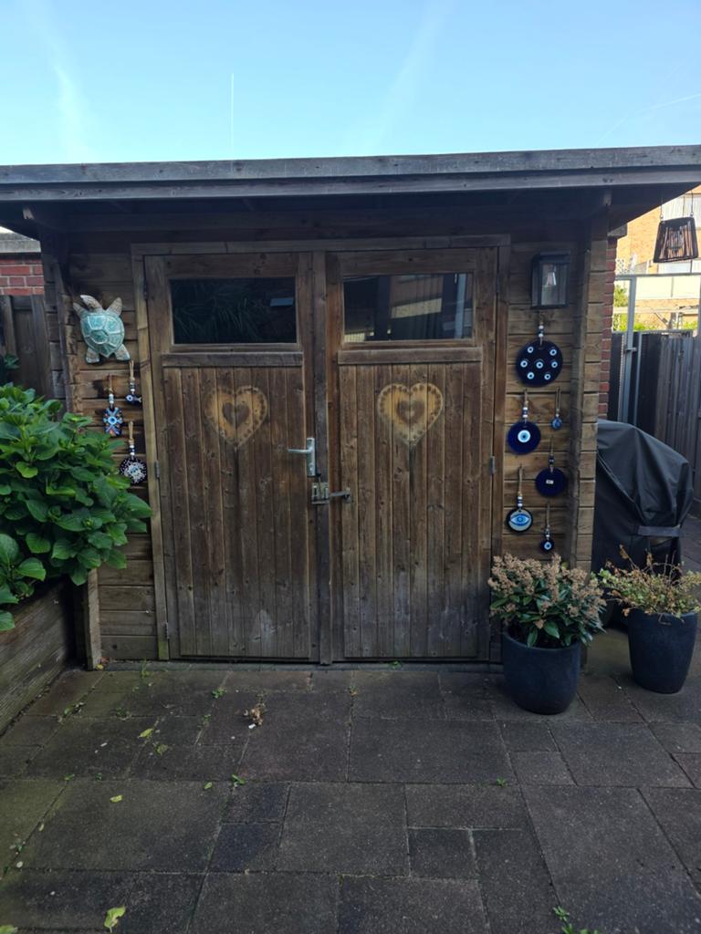 Blokhut gratis, Tuin en Terras, Ophalen, Gebruikt, Hout, Overige typen