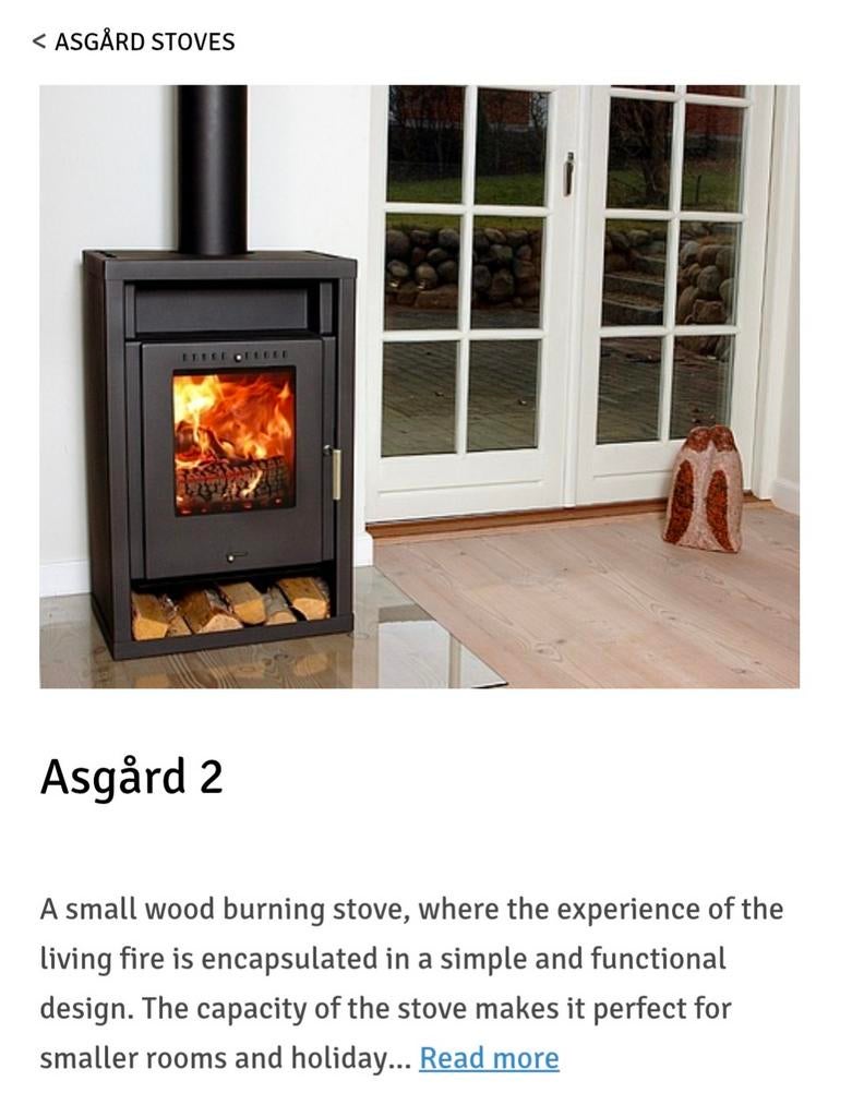 Asgård 2 Houtkachel - Compleet met schoorsteen, Huis en Inrichting, Kachels, Ophalen, Gebruikt, Houtkachel, Vrijstaand