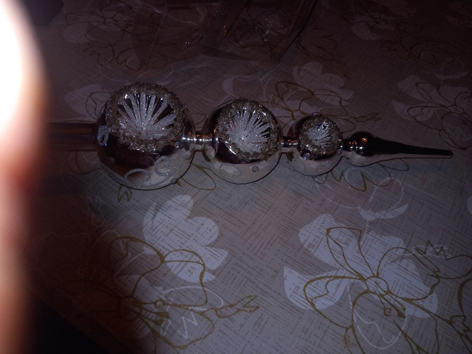 vintage kerstboom piek met 3 deuken, Ophalen of Verzenden
