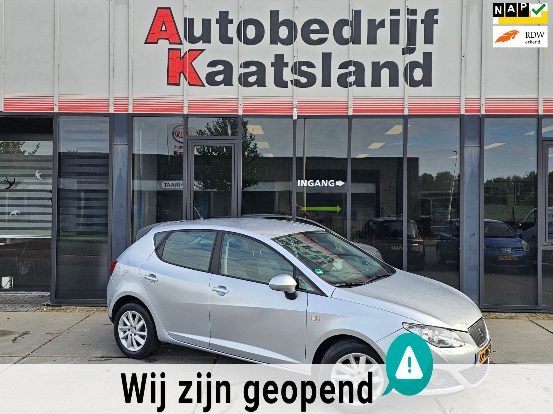 Seat Ibiza 1.2 TDI Reference Ecomotive - Clima - Leer - Crui, Auto's, Euro 5, Gebruikt, Zwart, 1199 cc