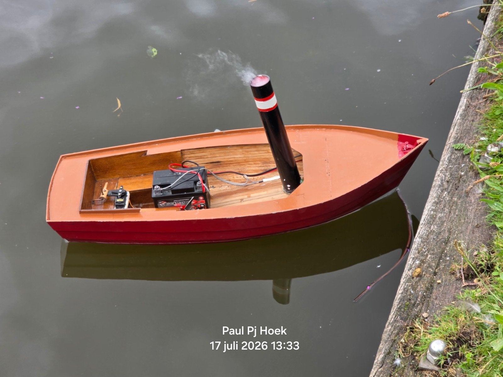 RC boot met rookmodule (excl. zender/ontvanger), Hobby en Vrije tijd, Ophalen of Verzenden, Gebruikt