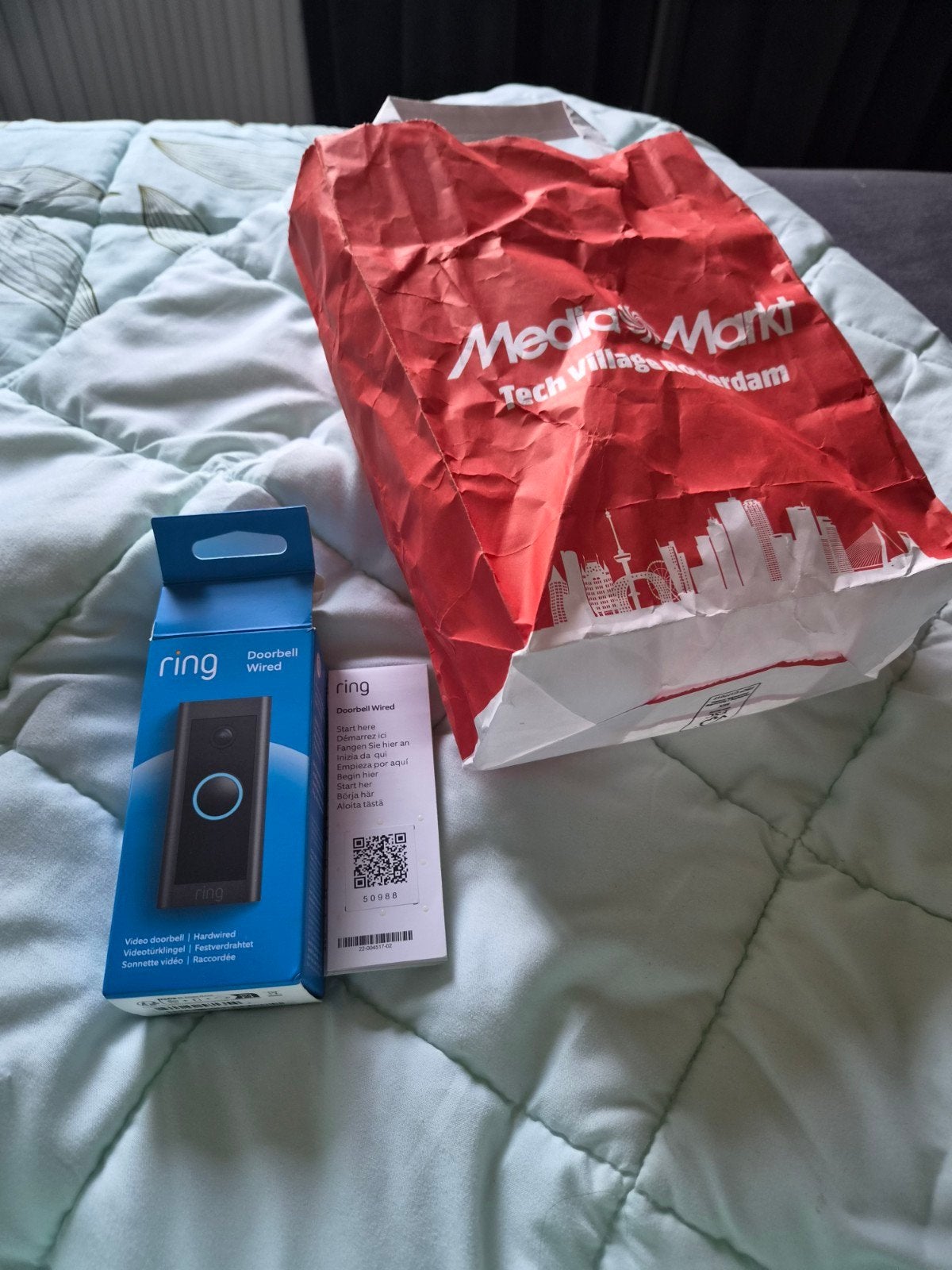 Ring Video Deurbel Bedraad - Nieuw in doos, Ophalen of Verzenden, Compatibel met smartphone, Zo goed als nieuw, Bedraad