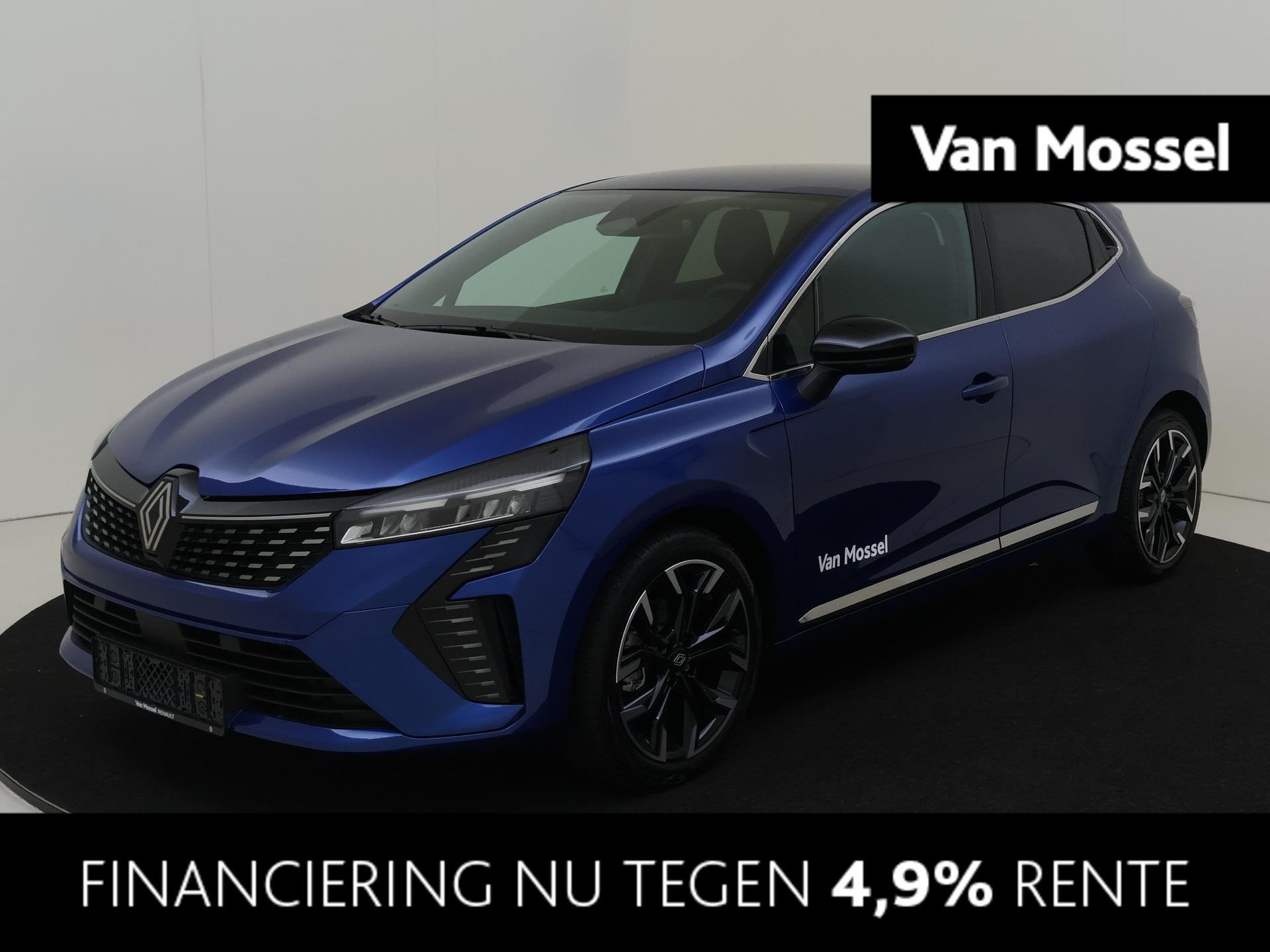 Renault Clio 1.0 TCe 90 PK GPF techno | Pack Look, Auto's, Gebruikt, Euro 6, Blauw, Leder en Stof
