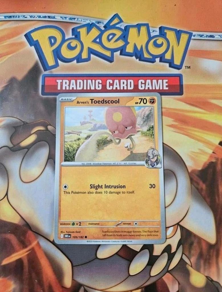 Arven's Toedscool 109/182 Destined Rivals pokemon kaart nm, Ophalen of Verzenden, Zo goed als nieuw, Losse kaart