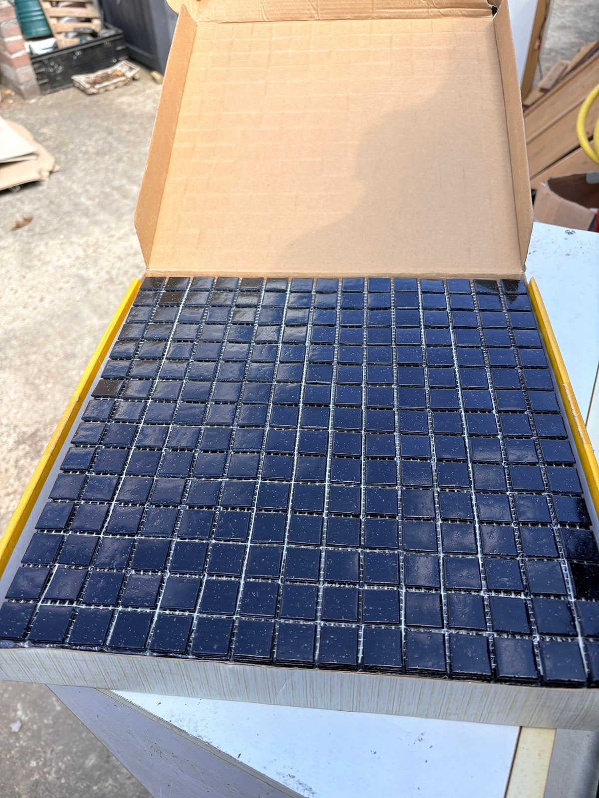 Mosaictegels glas 32,7 x 32,7 cm, Ophalen, Overige materialen, Wandtegels, Nieuw
