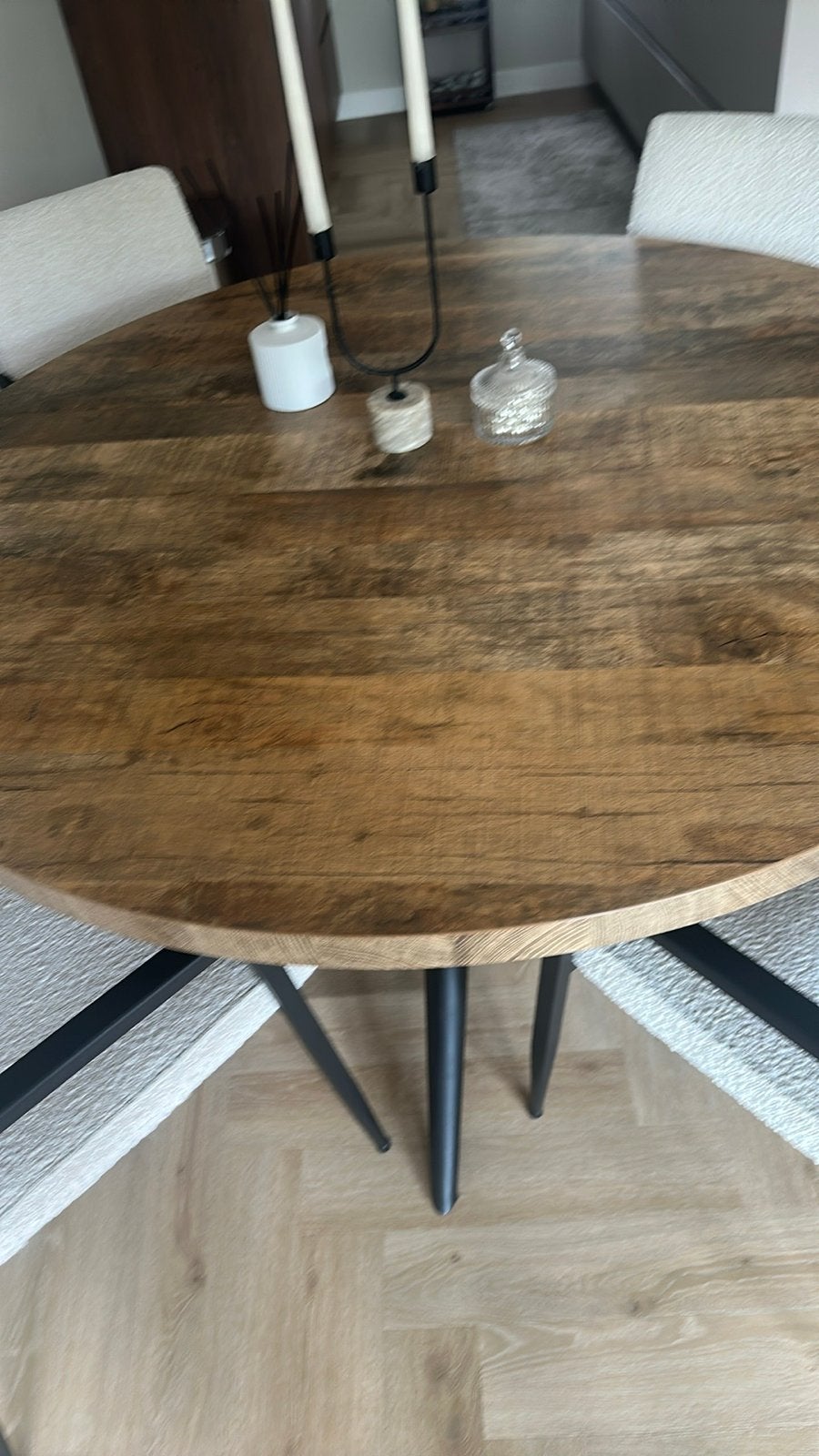 Nette Carma Lamulux Eetkamertafel Rond 150cm Oriënt, Huis en Inrichting, Overige materialen, 100 tot 150 cm, Rond, Ophalen of Verzenden