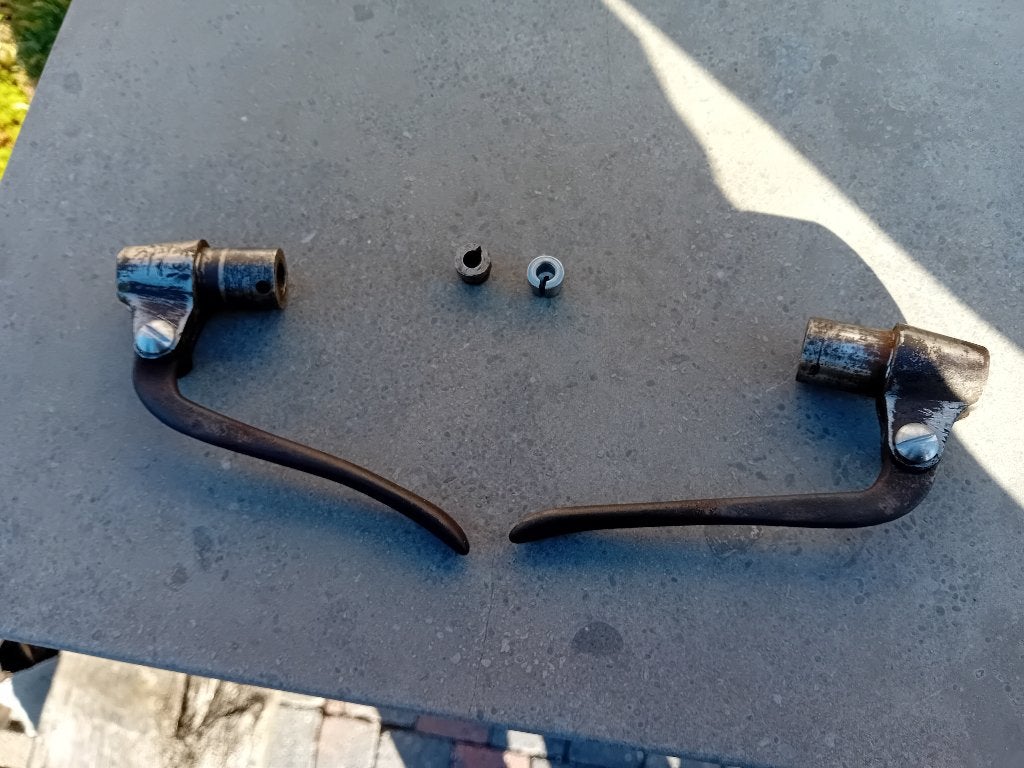 Insteelhendels oldtimer motor, Ophalen of Verzenden, Gebruikt