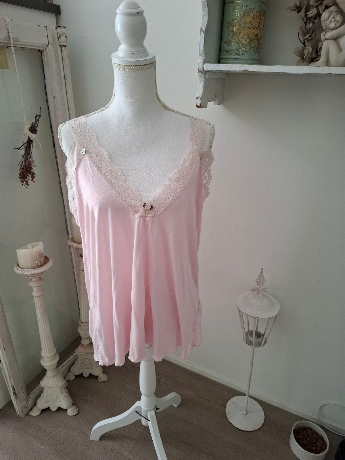 Isla Ibiza Top met Kant - Pastelroze - Maat XXL, Maat 46/48 (XL) of groter, Ophalen of Verzenden, Zo goed als nieuw, Isla Ibiza
