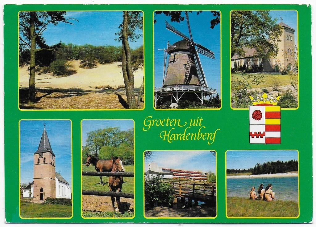 Hardenberg gelopen Ansichtkaart (B2486 ), Ophalen of Verzenden, 1980 tot heden, Gelopen