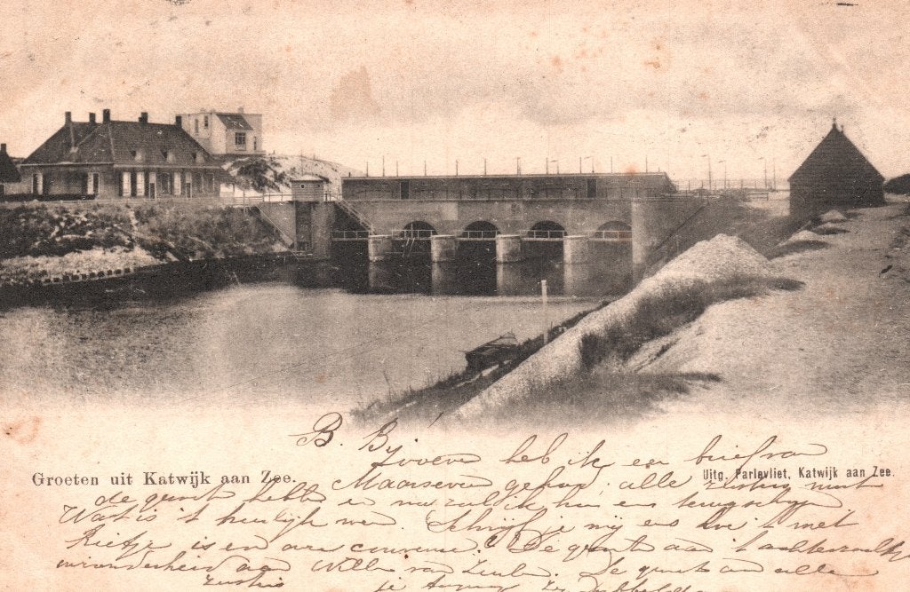 Groeten uit Katwijk aan Zee (1901) 128076, Ophalen of Verzenden, Voor 1920, Gelopen, Zuid-Holland