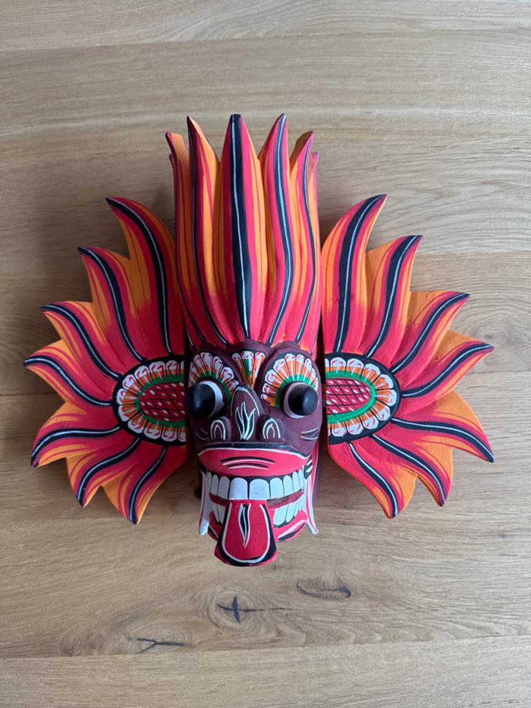 Handgemaakt Sri Lankaans Raksha houten masker, Ophalen of Verzenden