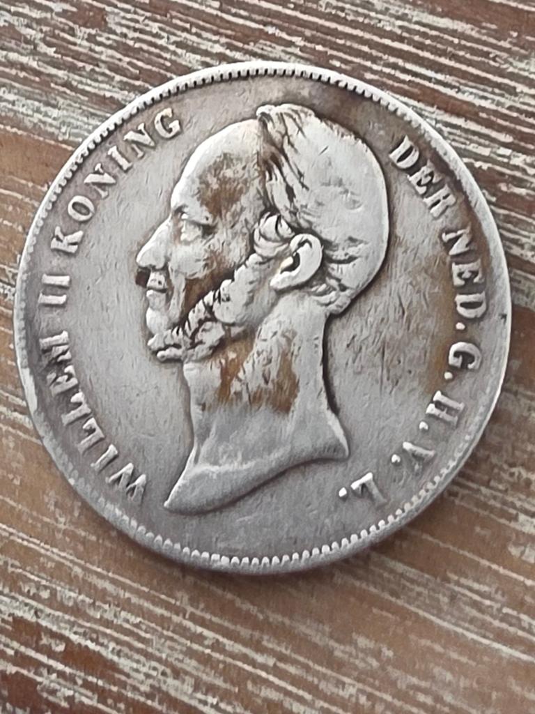 Zilveren 2½ Gulden Koning Willem II 1848, Postzegels en Munten, Munten | Nederland, Zilver, Ophalen of Verzenden, Losse munt, 2½ gulden