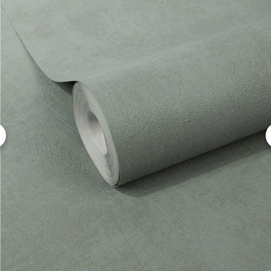 3 rollen Decomode Vliesbehang Concrete Mat - Groengrijs - 10, Ophalen, Vliesbehang, Groen, Overige merken