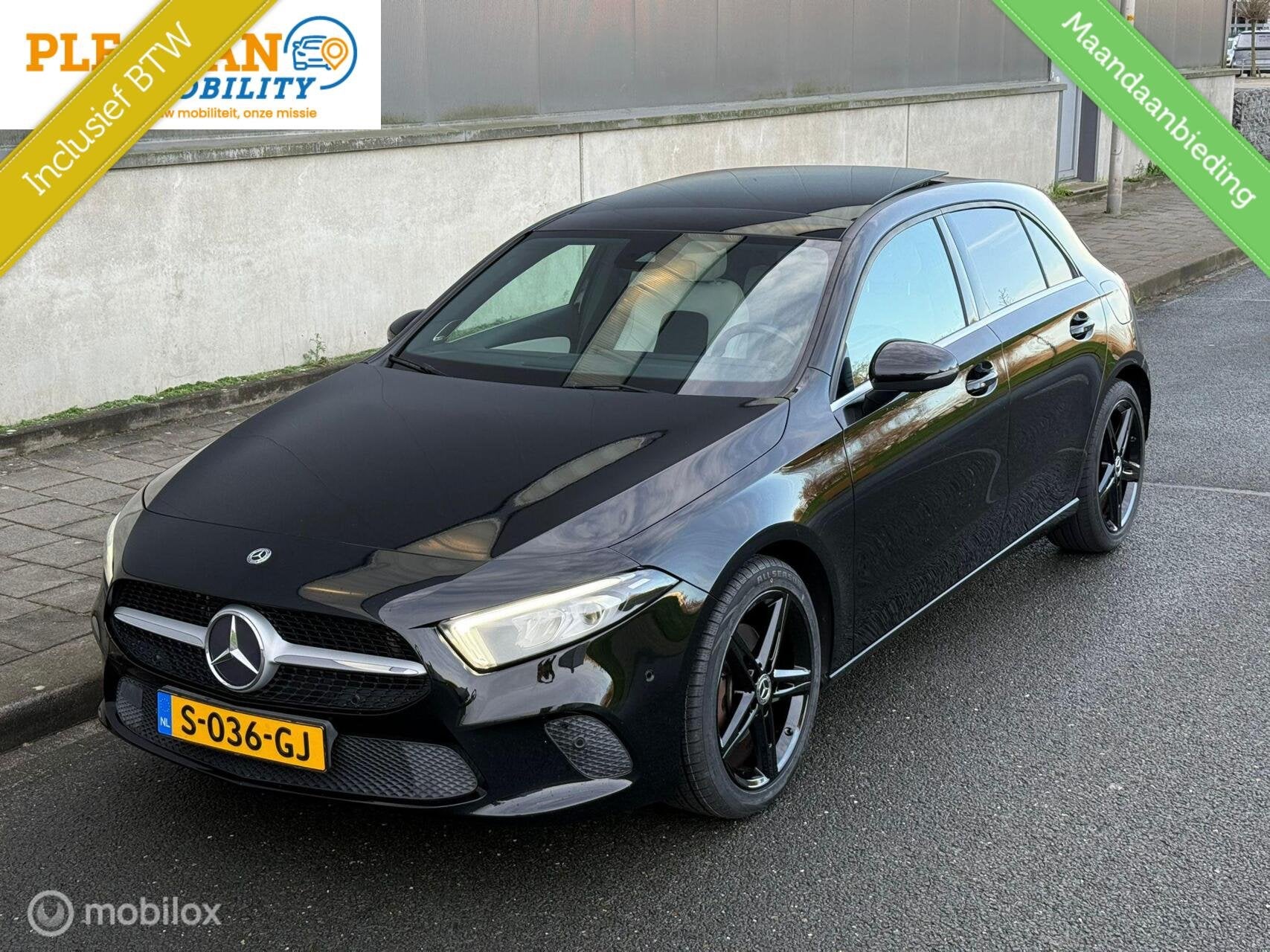 Mercedes-Benz A-klasse 200 AMG UPGRADE, Open dak, Burmeister, Gebruikt, 4 cilinders, Leder en Stof, 19 km/l