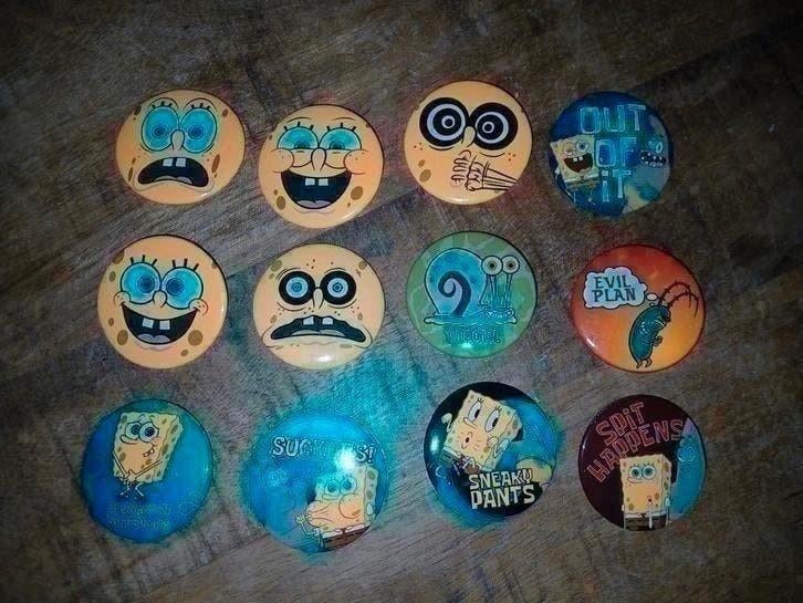 Spongebob squarepants buttonset, Ophalen of Verzenden, Nieuw, Overige onderwerpen, Button