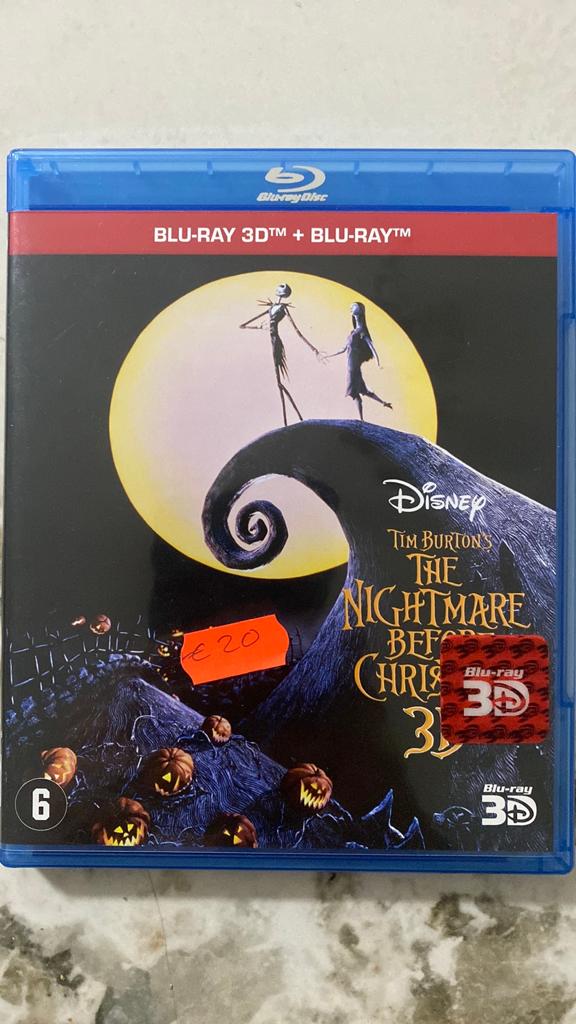 The nightmare before christmas blu ray NL versie 3D, Ophalen of Verzenden, Zo goed als nieuw, Horror