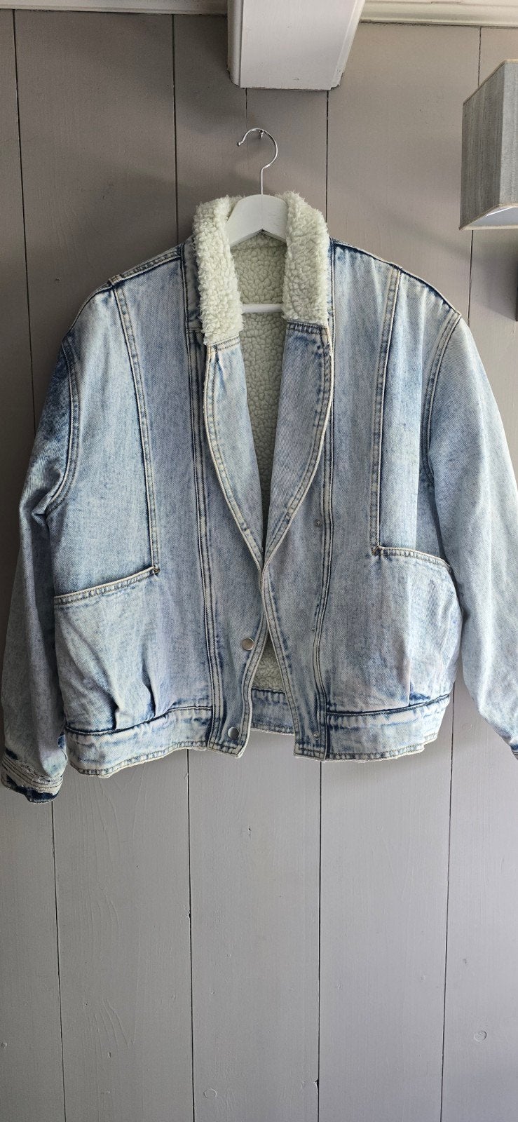 Vintage denim jas maat m/l, Maat 38/40 (M), Blauw, Ophalen of Verzenden, Zo goed als nieuw