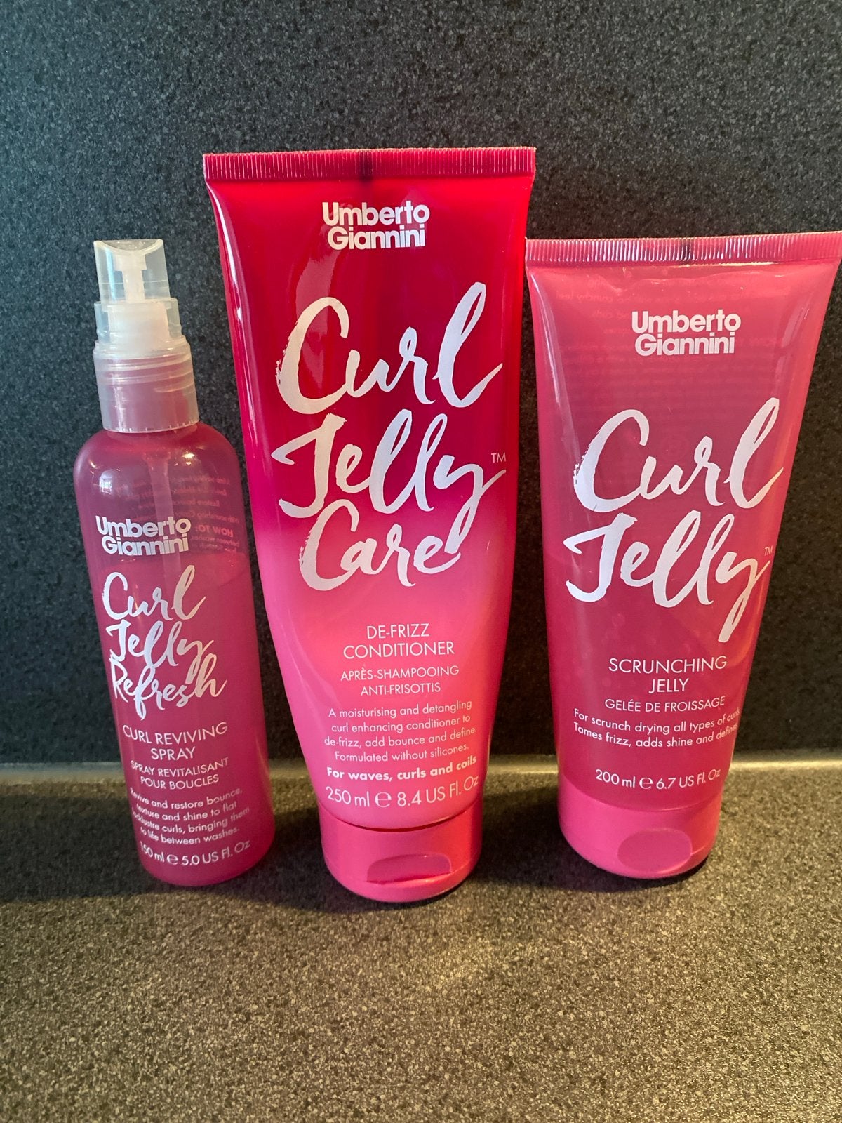 Umberto Giannini Curl Jelly voor krullen (halfvol), Ophalen of Verzenden, Gebruikt, Gel, Wax, Haarlak of Mousse